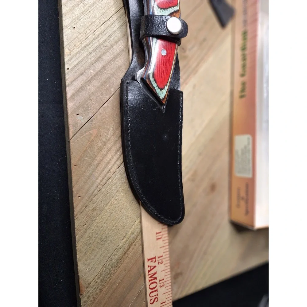 Chipaway Cutlery The Guardian Fixed Blade Knife Surgical Steel Colored Wood